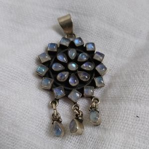 Sterling Silver Blue Moonstone Pendant